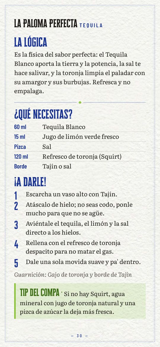 Segunda página de la receta con ingredientes y preparación